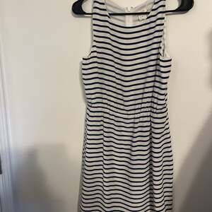 J. Crew Blue and White Striped Sleeveless Dress Size 4